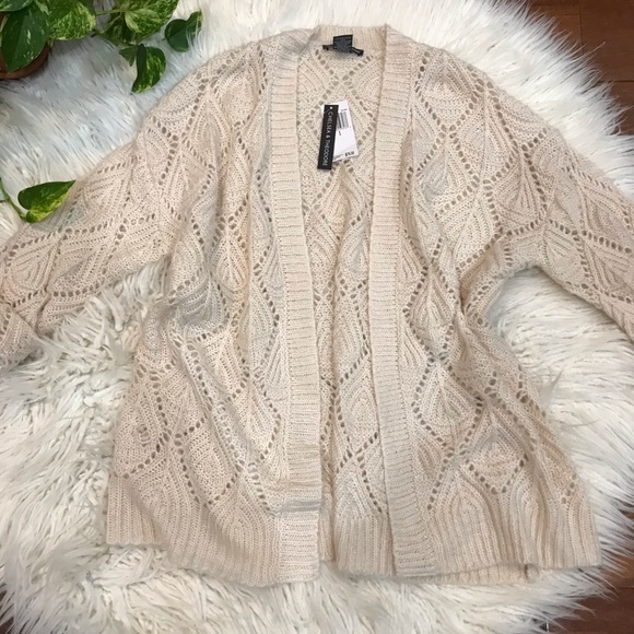 New🌿Chelsea & Theodore Crocheted Open Sweater - Picture 2 of 8